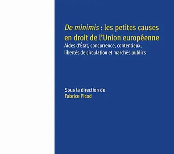  De minimis : les petites causes en droit de l'Union européenne